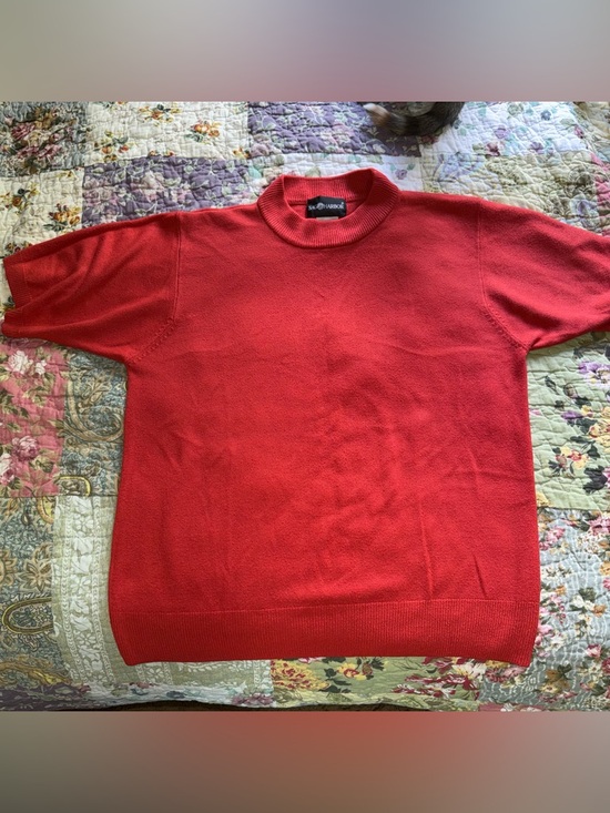 Sag Harbor Tops - Sag Harbor Red Short-Sleeve Turtleneck Sweater Top